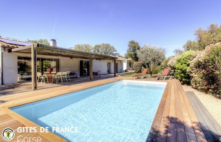 Chambre d'hôtes à Sotta, Corse du Sud, labellisé Gîtes de France : la piscine Kamer bij particulieren nr.28571 Sotta - Corse - Chambre d'hôtes à Sotta, Corse du Sud, labellisé Gîtes de France : la piscine