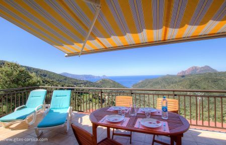 Gite à Partinello en Corse du Sud : la vue deppuis la terrasse Gite n °17522 Partinello - Corse - Gite à Partinello en Corse du Sud : la vue deppuis la terrasse