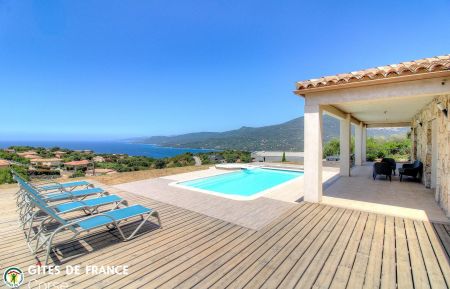 Gite n &deg;28451 Viggianello - Corse - G&icirc;te-28441-viggianello-grand-valinco-corse-du-sud-labellis&eacute;-g&icirc;tes-de-france-la terrasse piscine