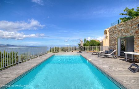 Gite n &deg;54022 Farinole - Corse - G&icirc;te &agrave; Farinole, Grand Bastia, Haute-corse, labellis&eacute; G&icirc;tes de France : la piscine