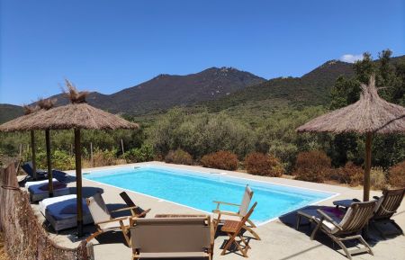 Gite n &deg;28322 Sart&egrave;ne - Corse - Gite-28321-Sartene-grand-valinco-labellis&eacute;-gite-de-france- la piscine