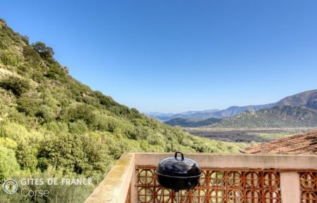 Gite n &deg;51362 Avapessa - Corse - Gite &agrave; Avapessa, Balagne, Haute-Corse, labellis&eacute; Gites de France : la vue depuis la terrasse
