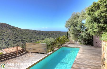 Gite n &deg;61433 Santa-Reparata-di-Balagna - Corse - G&icirc;te &agrave; Santa Reparata di Balagna, Balagne, Haute-Corse, labellis&eacute; G&icirc;tes de France : la piscine commune