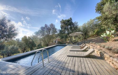 Gite n &deg;20631 Figari - Corse - Gite &agrave; Figari, Le Sud Corse, en Corse du Sud, labellis&eacute; Gites de France : la piscine